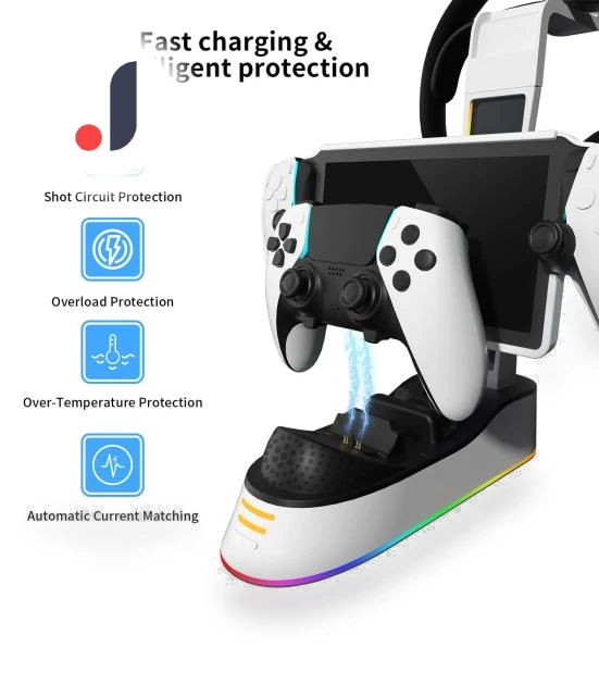 Portable Charging Station with Headset Holder — Accessories, Mystic Mart