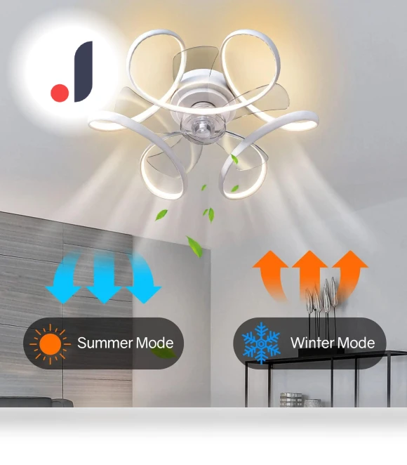 Smart Ceiling Fan with Light — Ceiling Fans, Luminaire Lighting Mall
