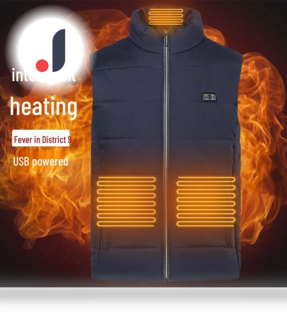 Smart Heat Vest with Nine Heating Zones — Men's Vests, Top Men Wardrobe