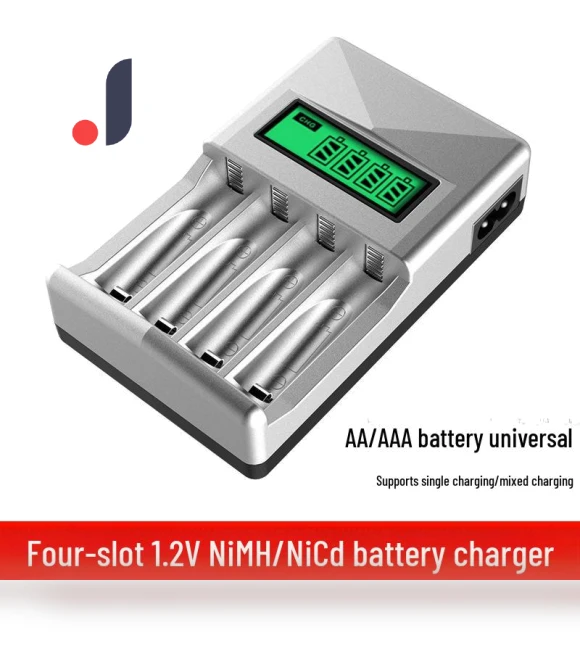 Smart LCD Charger with 4 Slots — Chargers, TrendVibeCN