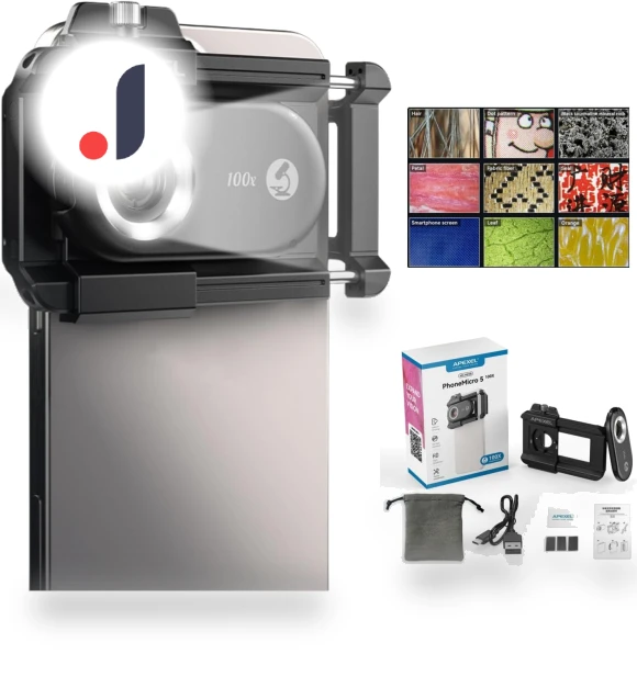Smartphone Microscope — Lens Attachments, APEXEL