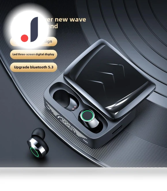 Wireless Bluetooth Earbuds with Digital Display — In-Ear Headphones, QUEED