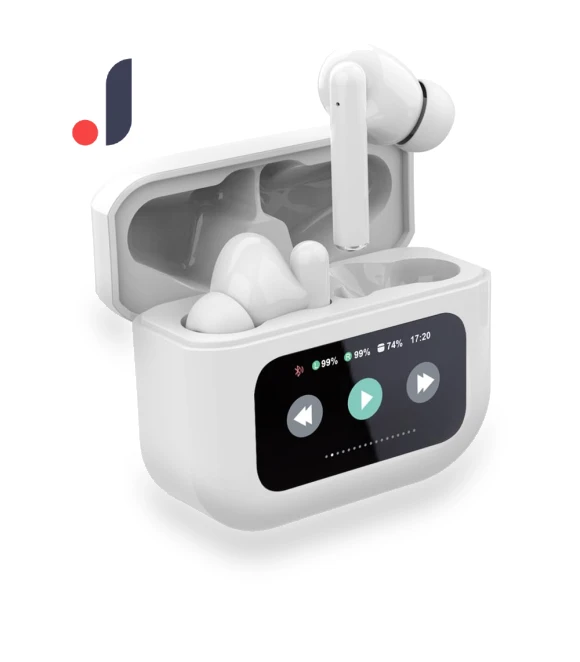 Wireless Bluetooth Headphones with Touch LCD Display — Over-Ear Headphones, MIYAKO DENKI
