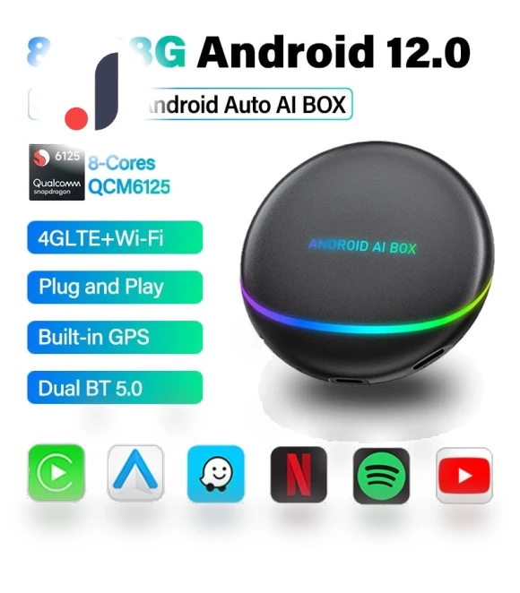 Wireless Carplay AI Box — Stereo Receivers, Auto Accessories Home