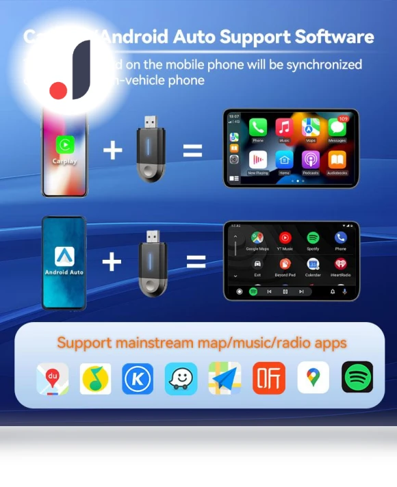 Wireless CarPlay Android Auto Adapter Mini AI Box — Car Accessories & Gadgets, Timeless Home
