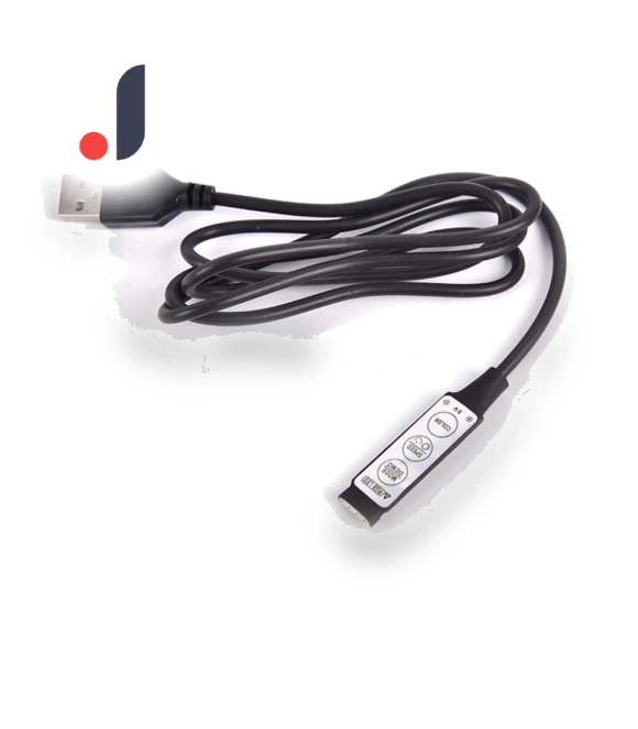 3-Key USB Mini 5V RGB LED Cable Controller Dimmer Remote — Remote Controls, JadeBamboo Chargers Warehouse