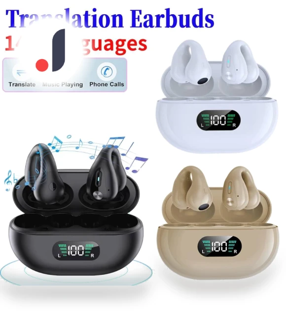 AI Translator Earbuds — Language Translators, Junmaocun