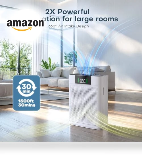 Air Purifier for Large Room — HEPA Air Purifiers, Honeyuan