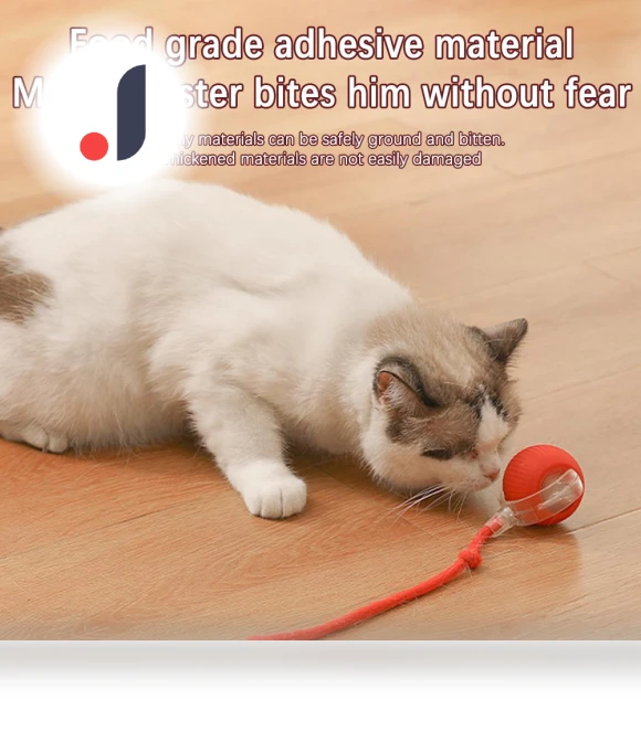Automatic Rolling Ball Pet Toy with Artificial Tail — Cat Playthings, Explorer Outdoors