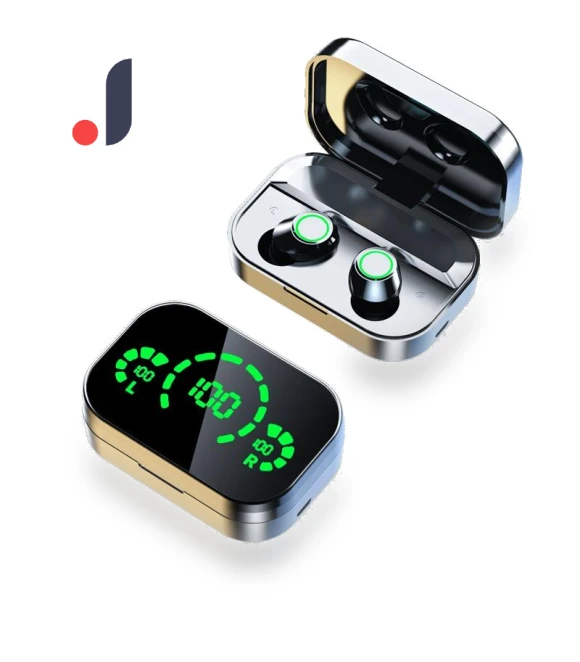 Bluetooth 5.3 9D Mirror Wireless Bluetooth Headphones TWS HiFi Smart Digital Display In Ear Sports Headphones Low... — In-Ear Headphones, Uav parts center