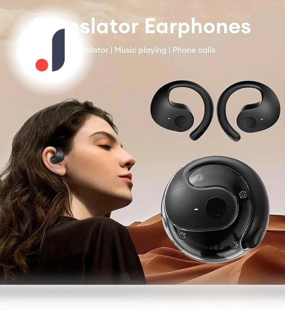 Bluetooth AI Wireless Earbuds with Real-Time Translation — Language Translators, Good Household Items