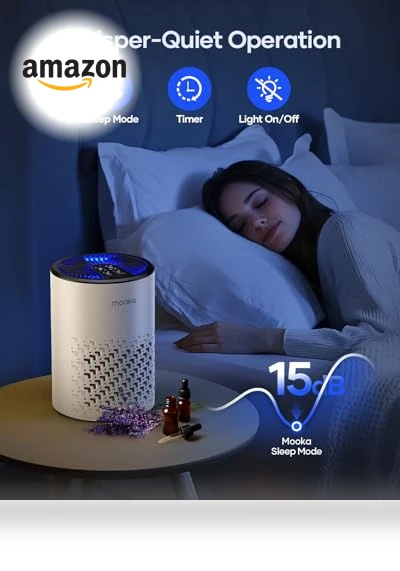 HEPA Air Purifier with Fragrance Sponge — Activated Carbon Air Purifiers, Mooka
