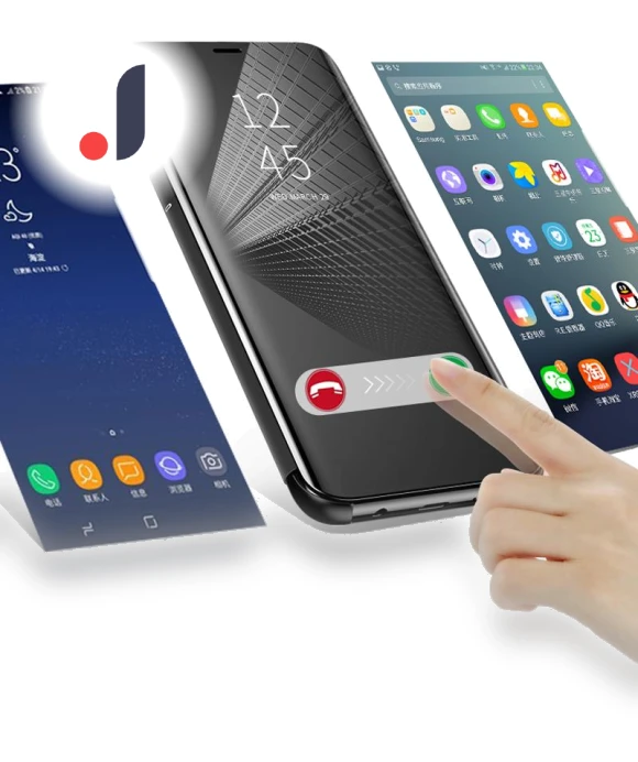 Luxury Smart Mirror Flip Cover — Flip Cases, Uav parts center