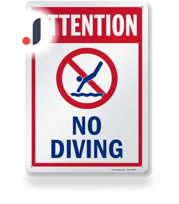 Metal Pool Sign — , SmartSign