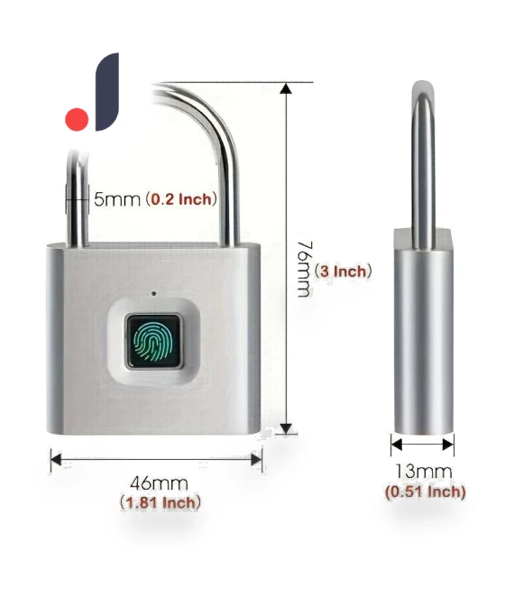 Mini Smart Fingerprint Padlock — Luggage Locks, Stone Home