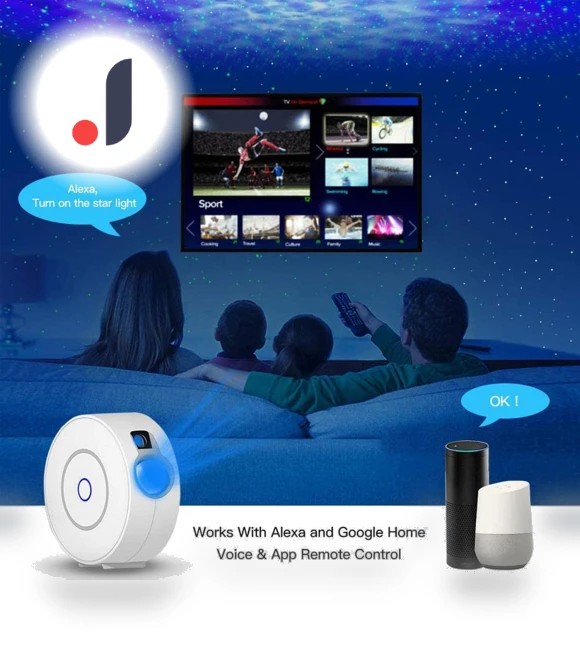 Smart Aurora Galaxy Star Projector Night Light — Night Lights, Explorer Outdoors