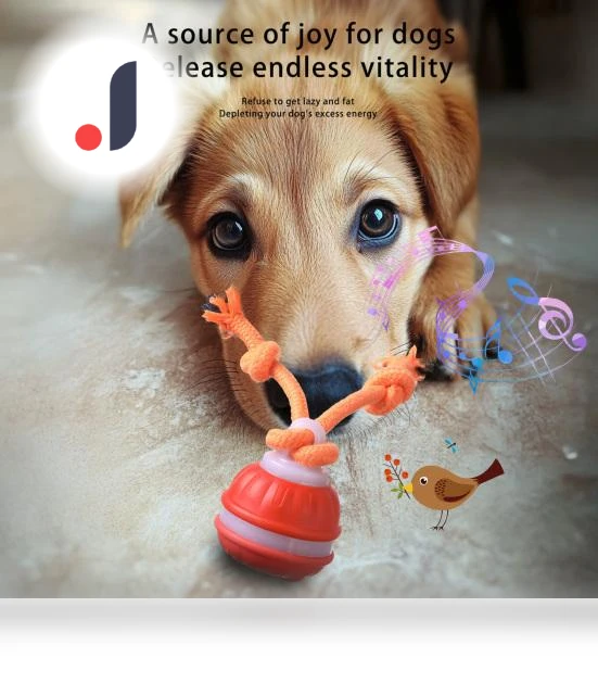 Smart Automatic Dog Toy with Moving Ball and Squeaky Motion Sensor — Balls, Uomobo