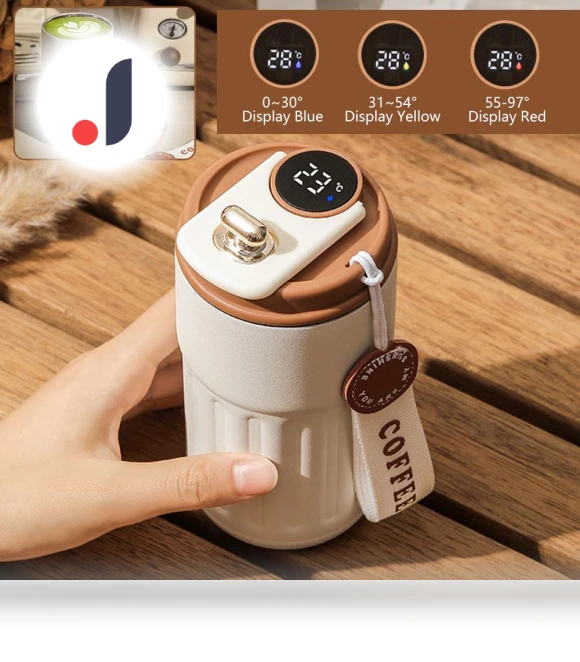 Smart Thermos Bottle with Digital LED Display — Beverage Warmers, Garden Supplies My