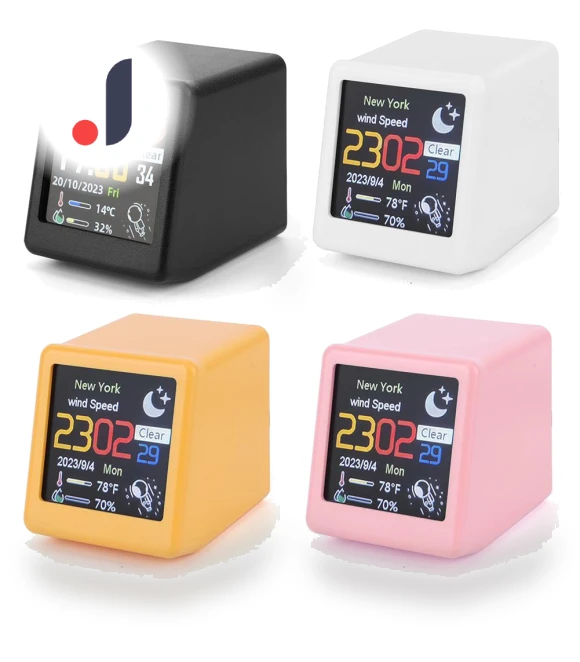 Smart Weather Station Desktop Digital WiFi Clock — Weather Monitoring Clocks, Good Household Items