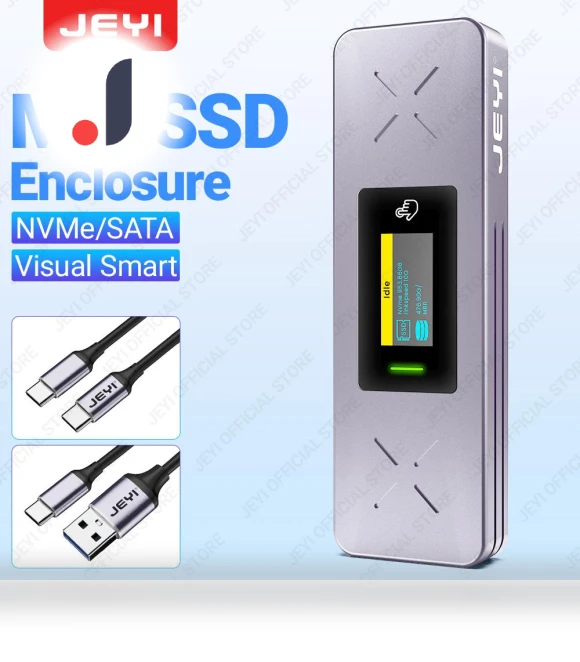 Visual Smart M.2 NVMe / SATA SSD Enclosure — Enclosures, JEYI