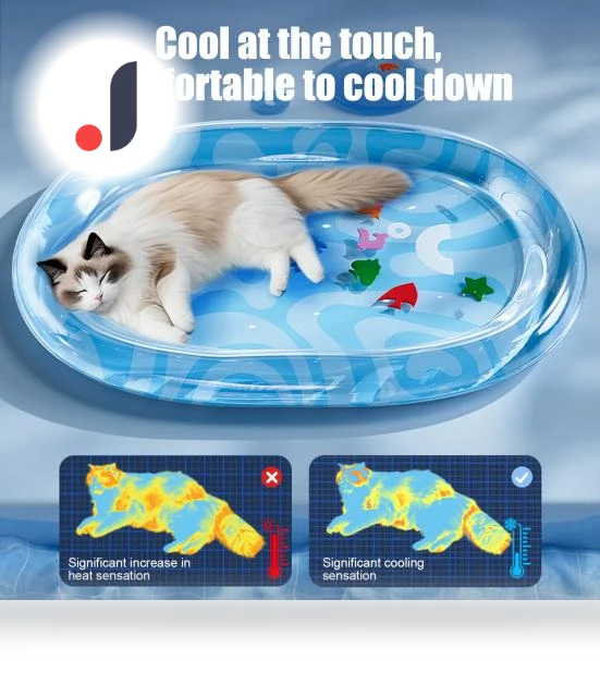 Water Cooling Pet Mat with Floating Fish — Mats, Love Pet House