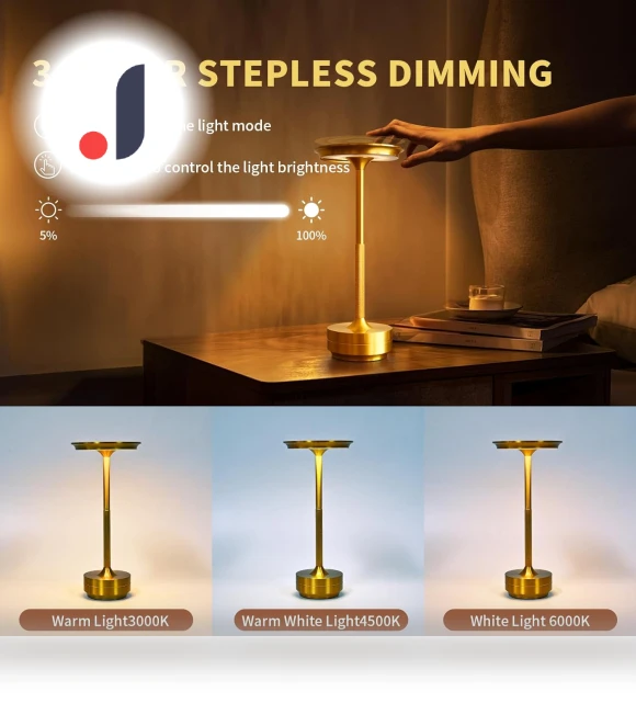 Wireless LED Desk Lamp with Charging — Study & Desk Lighting, COOKING-MALL