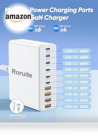 10-Port USB C Charging Station — Chargers, Roruite
