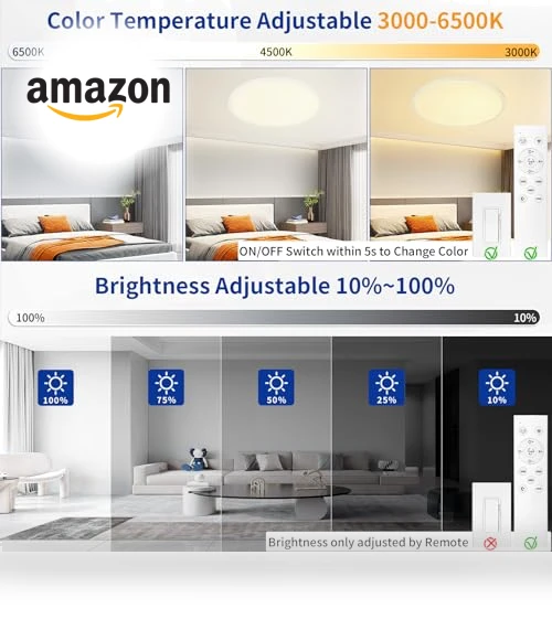20'' LED Ceiling Light Fixture — Overhead Lighting, Glowall