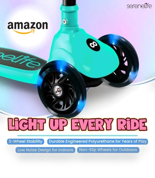 3 Wheel Foldable Kids Scooter — Electric Vehicles, SereneLife