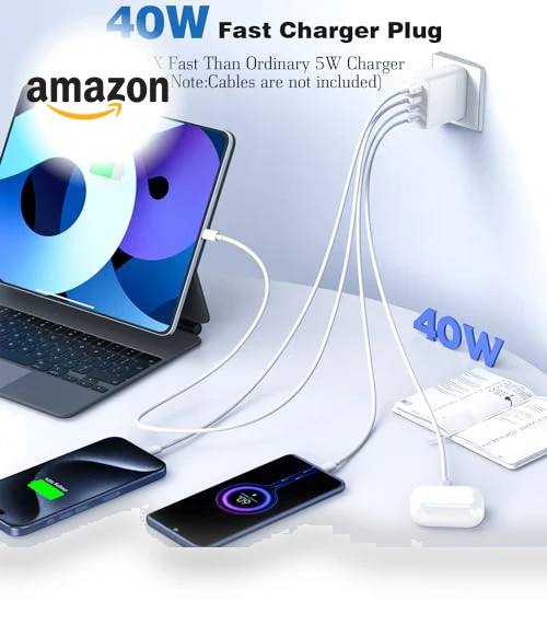 40W 2Pack 4Port USB C PD Charger Block — Chargers, Shenzhen Jiaxingyuan Technology Co., Ltd.