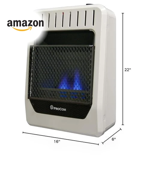 Blue Flame Space Heater with Thermostat Control — Portable Heating Solutions, ProCom