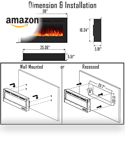 Electric Fireplace with Heater — Electric Heating Solutions, Cheerway