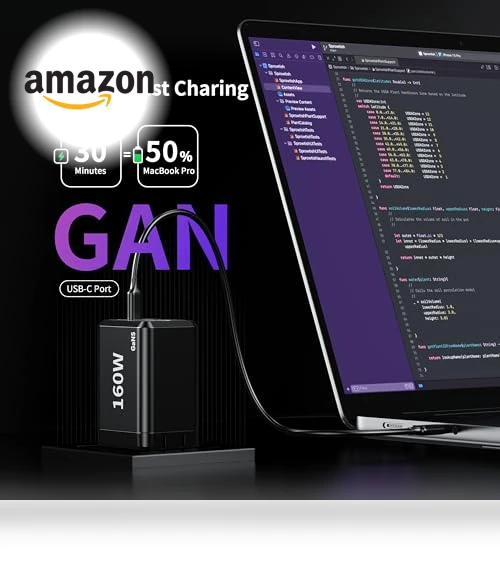 Fast Charger 160W Compact Foldable 3 Port Charging Station — Chargers, shenzhenshiquanshengdamaoyiyouxiangongsi