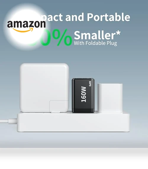Fast Charger 160W Compact Foldable 3 Port Charging Station — Chargers, shenzhenshiquanshengdamaoyiyouxiangongsi