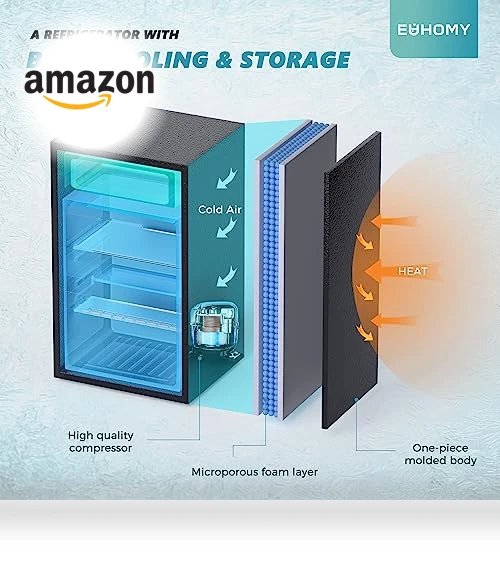 Mini Fridge with Freezer — Mini Fridges, EUHOMY