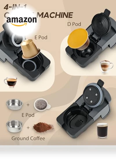 Multi-Capsule Espresso Machine — Coffee & Espresso Combos, PURHUGO CHEF