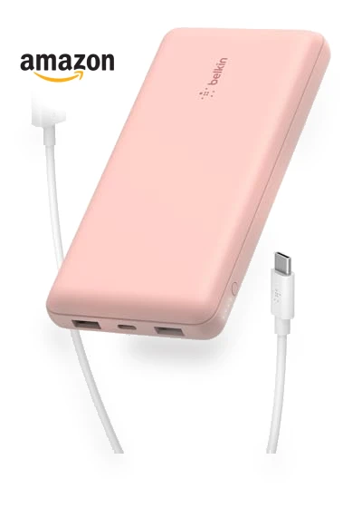 Portable Charger, USB-C Power Bank 20,000mAh — Chargers, Belkin