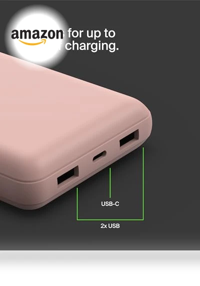 Portable Charger, USB-C Power Bank 20,000mAh — Chargers, Belkin