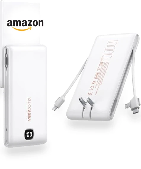 Portable Charger with Built in Cables — Chargers, VEEKTOMX