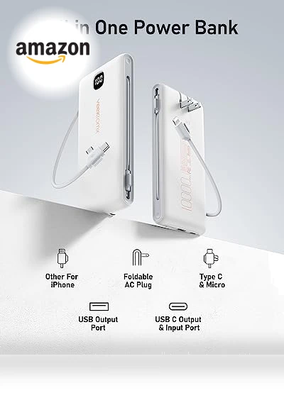 Portable Charger with Built in Cables — Chargers, VEEKTOMX