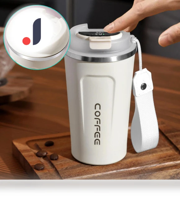 Smart Coffee Cup with Temperature Display — Beverage Warmers, Chic Home