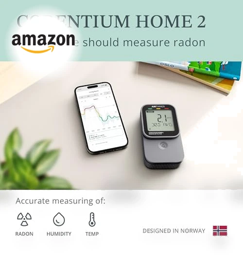 Smart Digital Radon Detector — Home Climate Control, Airthings