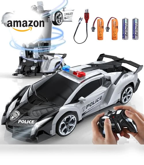 Transform Robot RC Cars with Flashing Light — Remote Control Cars, KKM