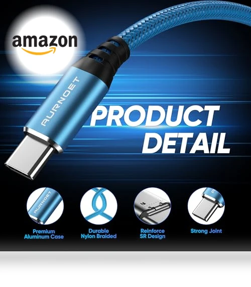 USB C to USB C Cable, 6FT 5-Pack — Cables, Aurnoet