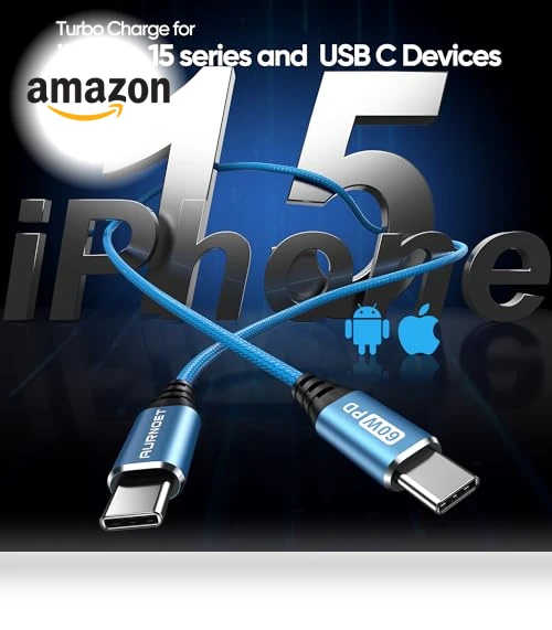 USB C to USB C Cable, 6FT 5-Pack — Cables, Aurnoet