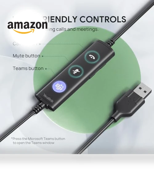 USB Headset with Noise Cancelling Microphone — Headsets, Yealink