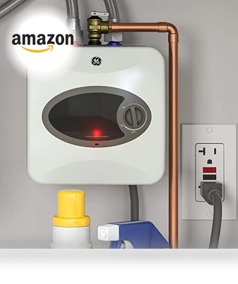 Versatile Mini Tank Electric Water Heater — Portable Heating Solutions, GE