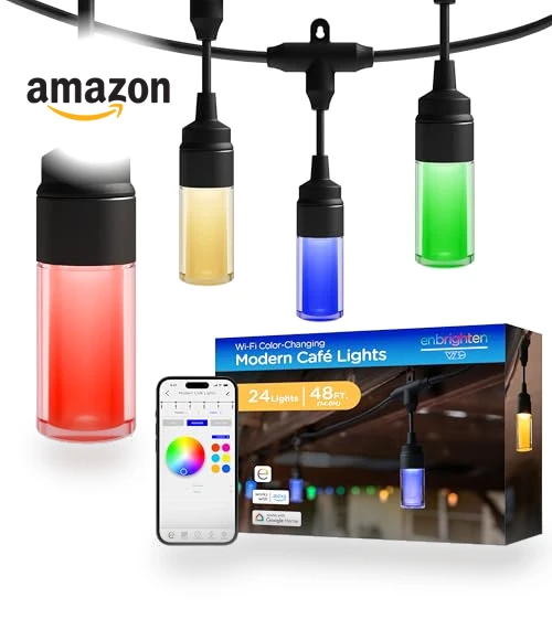 Vibe Modern Cafe Lights — String Lights, Enbrighten