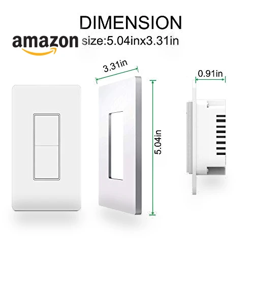 WiFi Smart Double Switch Button — Dimmer Switches, Youngzuth