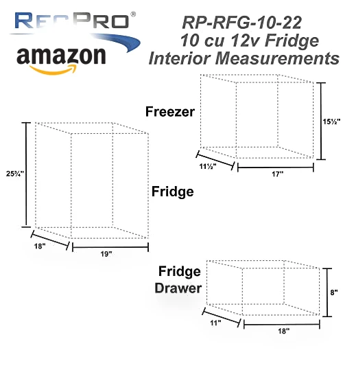 10 Cu Ft 12V RV Refrigerator — Mini Fridges, RecPro